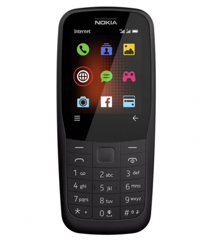 Nokia - Telefon Nokia 220, Dual SIM,Display 2.4 inch 24MB, 16MB RAM, 4G, Black  , Telefon cu taste / Telefon seniori