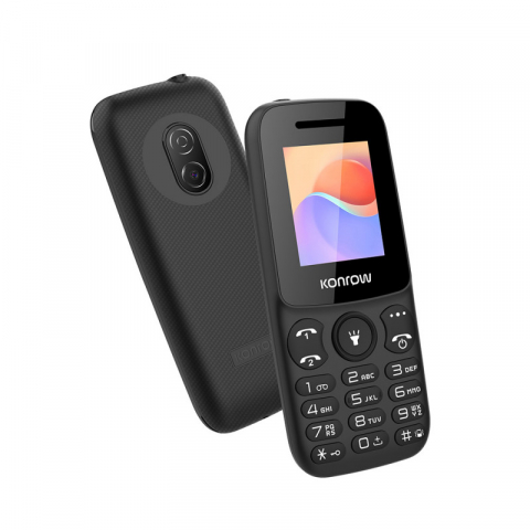 Konrow - Telefon Konrow Moby Black 2G – butoane fizice, Dual‑SIM