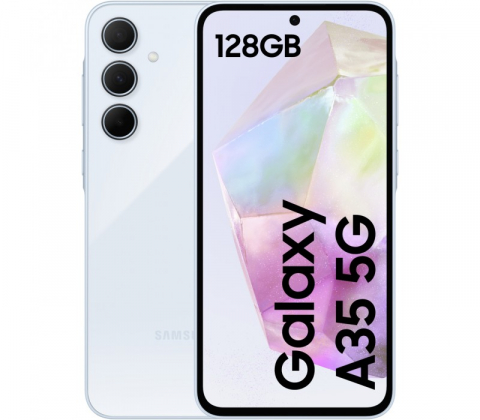 Telefoane Mobile - Telefon mobil Samsung Galaxy A35, Dual SIM, 6GB, 128GB, 5G, Awesome Iceblue