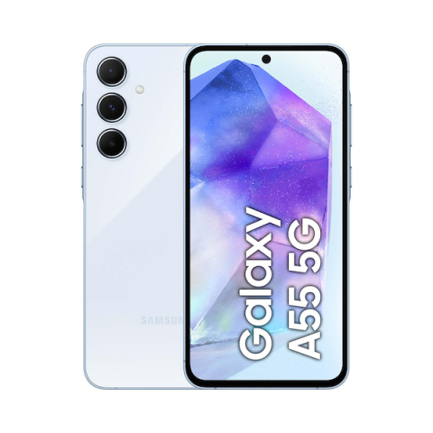 Telefoane Mobile - Telefon Samsung Galaxy A55, 8GB RAM, 128GB, Dual Sim, 5G, Awesome IceBlue