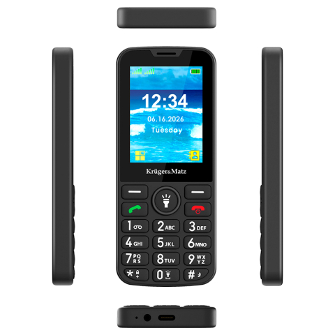 Telefon Seniori Kruger&Matz KM0924 2G Dual SIM cu Buton SOS și Taste Mari [1]