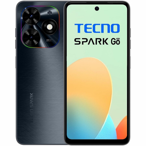 Telefoane Mobile - Telefon Tecno Spark GO (2024), Dual SIM, 3GB RAM, 64GB, Gravity Black