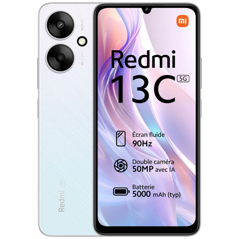 Xiaomi - Telefon Xiaomi Redmi 13C 5G 4gb ram 128GB Dual Sim 5G Silver, NFC