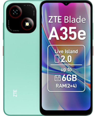 ZTE - Telefon ZTE Blade A35e, verde, vedere din fata