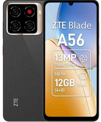 ZTE - Telefon ZTE Blade A56, 4g, Display 6,75” 90Hz, 64gb, 4gb ram, Negru