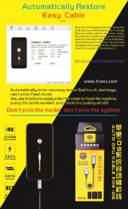 Cablu iPhone DFU auto restore mode  W236 iPhone 5s-11 Pro Max / all Ipads - recover mode / 1m [1]