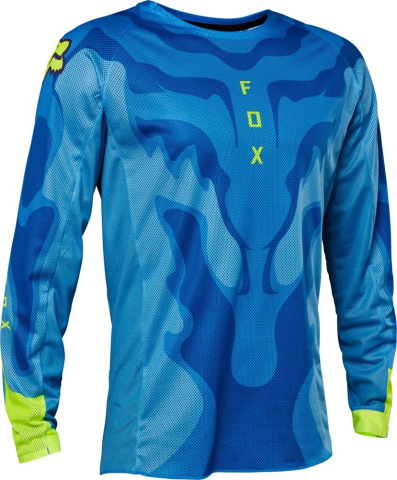 Tricouri & Jersey Moto, Enduro, Motocross, ATV & UTV - XL Jersey Moto FOX Airline Exo Albastru Galben Motocross Enduro ATV UTV