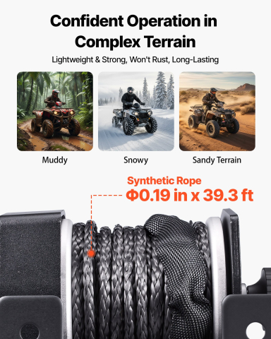 Troliu electric ATV UTV 1134 kg, 12 V, sufa sintetica 12 m, telecomanda cu fir [2]