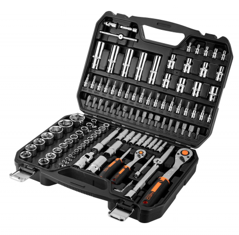 Trusa Chei 110 piese 1/4", 1/2",  Tubulare, CrV [3]