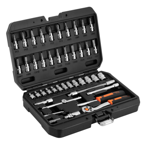 Truse Seturi - Trusa Chei 46 piese 1/4" multifuncționale, Tubulare, CrV/  Set de chei tubulare 46 piese