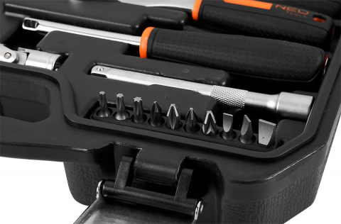 Trusa Chei, Set de chei tubulare 1/4„ + 3/8”, 46 buc. 10-019 NEO [4]