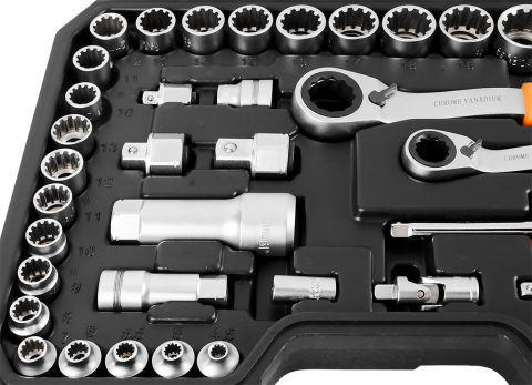 Trusa Chei, Set de chei tubulare 1/4„ + 3/8”, 46 buc. 10-019 NEO [1]