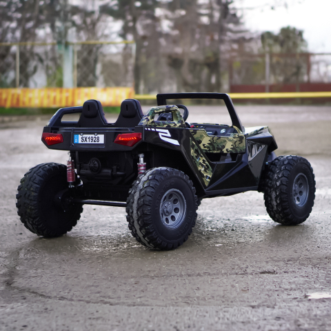 UTV Buggy XXL electric copii 500W 4x4 negru față [2]