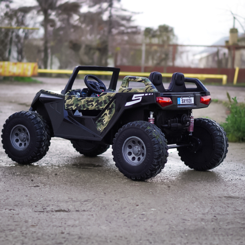 UTV Buggy XXL electric copii 500W 4x4 negru față [4]