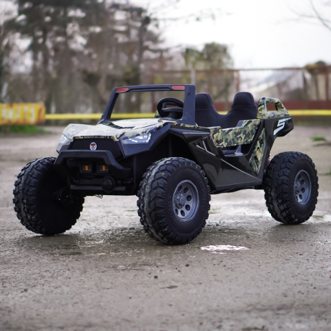UTV Buggy XXL electric copii 500W 4x4 negru față [7]