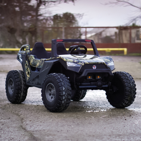 UTV Buggy XXL electric copii 500W 4x4 negru față [9]