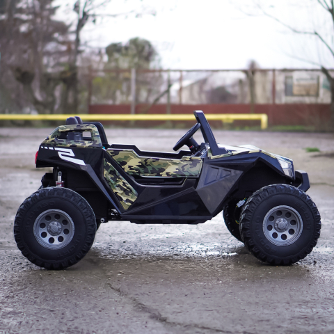 UTV Buggy XXL electric copii 500W 4x4 negru față [1]