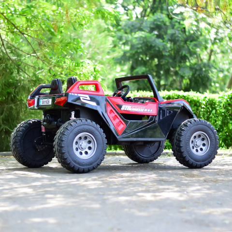 UTV electric copii roșu 4x4 300W față [4]