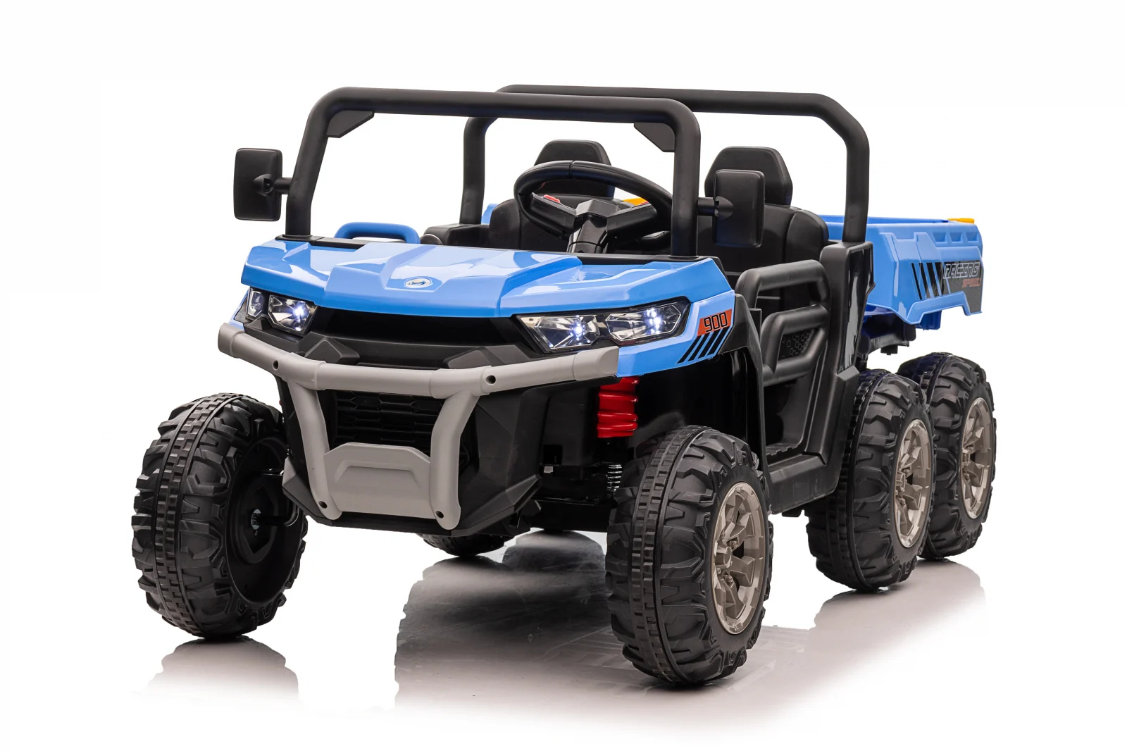 Masinute Electrice pentru Copii - UTV electric Farm Tractor COPII, 6x6, cu 2 locuri, 180W, 12V, echipare premium, albastru, atv copii, masina copii