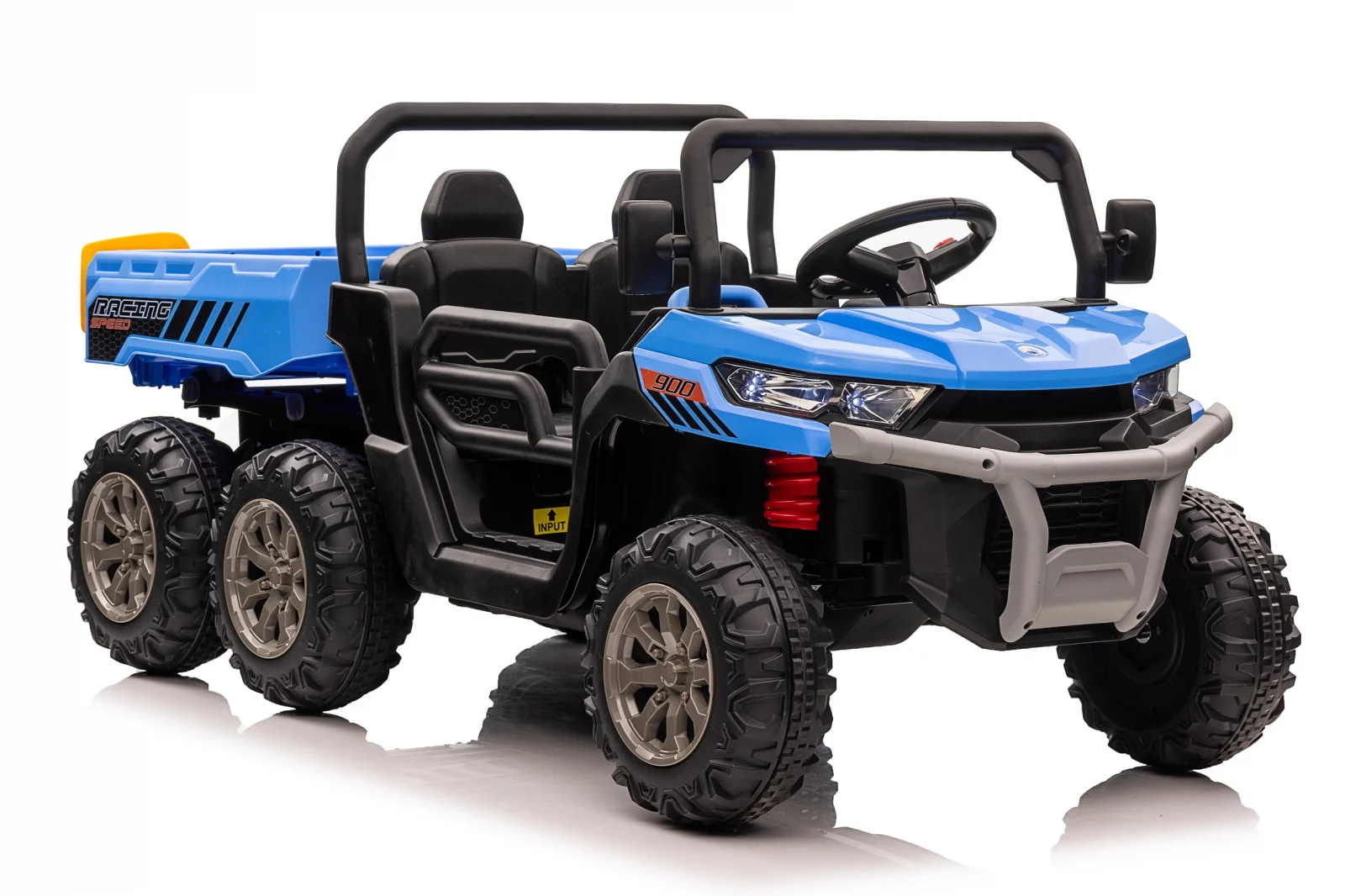 UTV electric Farm Tractor COPII, 6x6, cu 2 locuri, 180W, 12V, echipare premium, albastru, atv copii, masina copii [7]