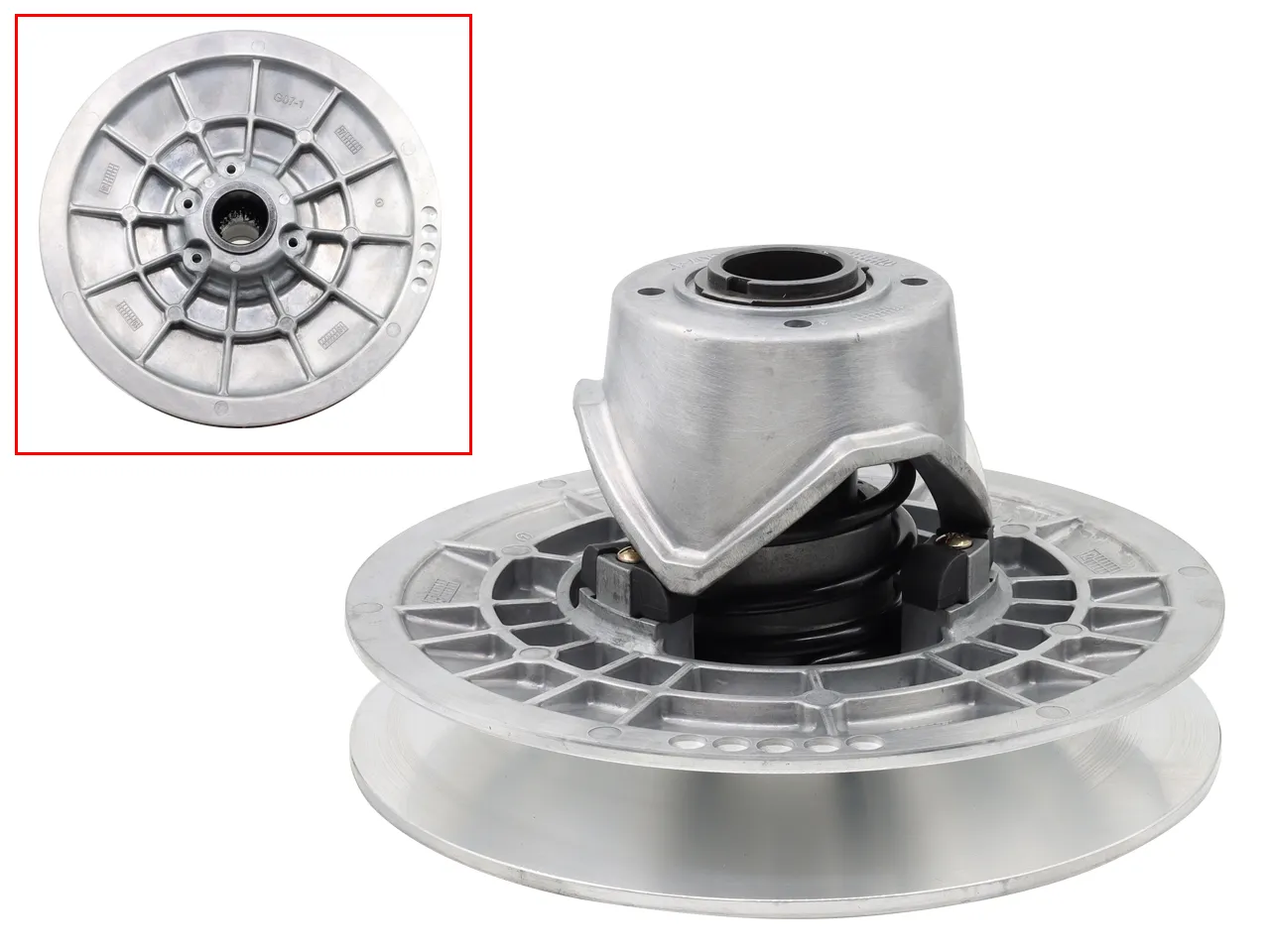 Variator - Variator CFMOTO CFORCE 800 820 850 – Secundar CompletVariator secundar complet CFMOTO CFORCE 800, 820 și 850, Gen1/Gen2. Pentru transmisie CVT, compatibil OEM 0800-052000-0001.
