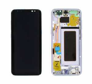 Display-uri si Touchscreen-uri - Ecran Display cu rama Samsung Galaxy S8 G950f Orchid Gray Violet
