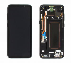 Display-uri si Touchscreen-uri - Ecran Display cu rama Samsung Galaxy S8 Plus G955f Negru