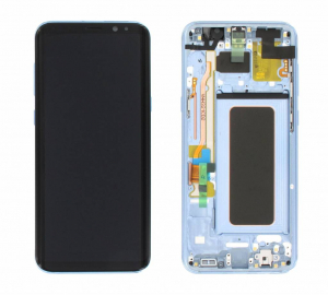 Display-uri si Touchscreen-uri - Ecran Display cu touchscreen si rama Samsung Galaxy S8 Plus G955f Blue