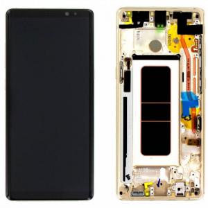 Display-uri si Touchscreen-uri - Display cu touchscreen si rama Samsung Galaxy Note 8 N950 Gold