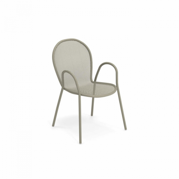 Ronda scaun cu brațe pentru exterior/terasa – Emu [3]