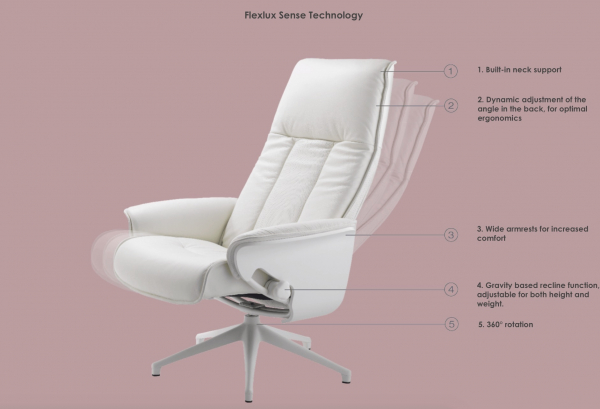 Flexlux Sense Trend Chair - Leather Platin Black [13]