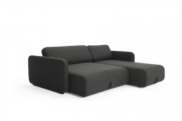 Vogan Lounger Sofa Bed Innovation Living 120x200cm  (Reversible) 577 Kenya Dark Grey [8]