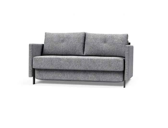 Canapea extensibila Cubed cu Brate Tapitate si Picioare Metalice Negre Innovation Living [3]