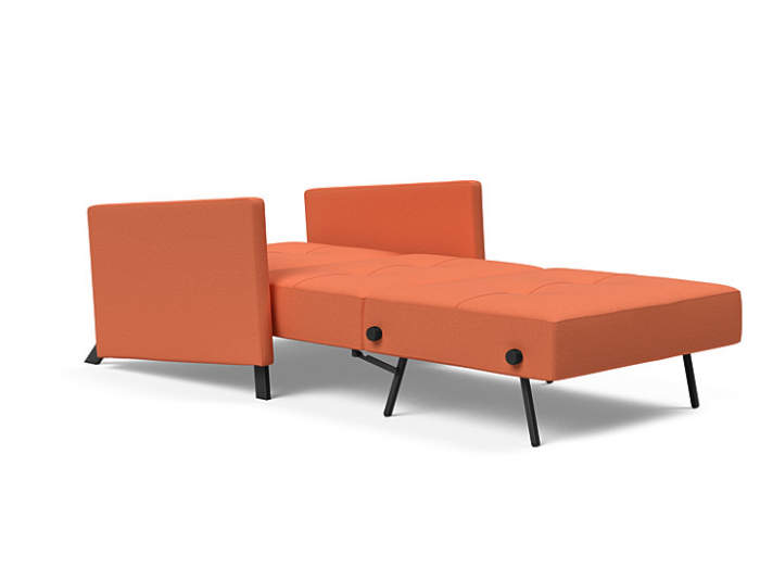 Cubed Wood Sofa Bed With Arms With Matt Black Steel  Innovation Living [8]