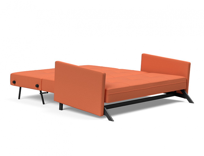 Cubed Wood Sofa Bed With Arms With Matt Black Steel  Innovation Living [5]