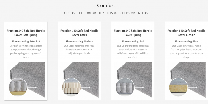 Fraction 140 Sofa Bed Nordic Cover Classic , from Innovation Living Denmark [9]