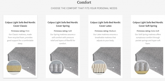 Colpus Sofa Bed Nordic Mattress Soft Spring , from Innovation Living Denmark [9]