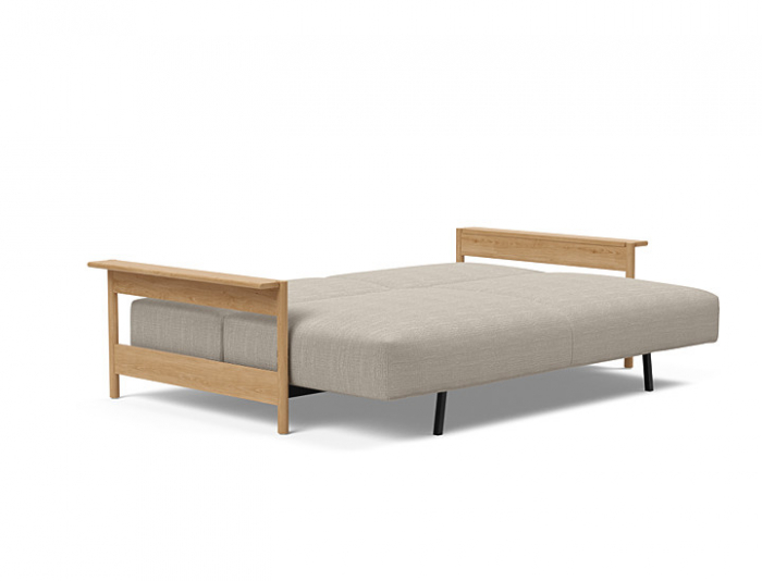 Canapea extensibila Malloy Wood cu brațe stejar lăcuit, Innovation Living Danemarca. Design [8]