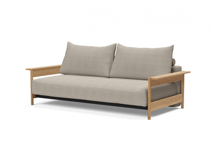 Canapea extensibila Malloy Wood cu brațe stejar lăcuit, Innovation Living Danemarca. Design [3]
