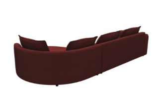 Samone Sofa 312x154cm Fabric Denno Wine Red 1264 Flexlux [3]