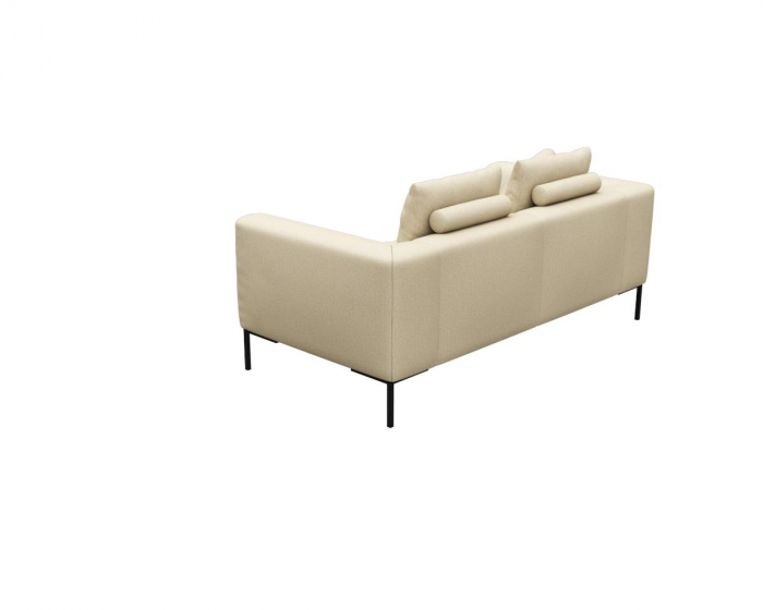 Canapea Sava 2,5 locuri 208x94cm picioare metalice negre Flexlux Textil Copparo Sandy Beige 1460 [3]