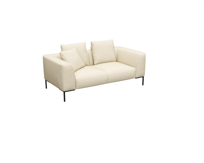 Canapea Sava 2,5 locuri 208x94cm picioare metalice negre Flexlux Textil Copparo Sandy Beige 1460 [2]