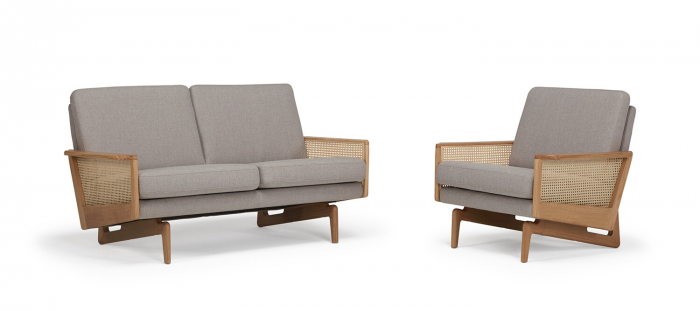 Armchair Egsmark Cane Webbing Kragelund Denmark - scandinavian design [7]