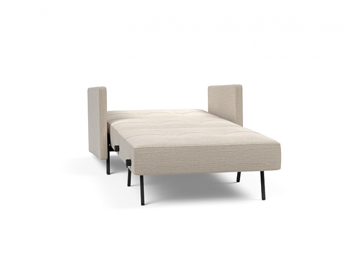 Fotoliu Extensibil Cubed cu Brate Tapitate si Picioare Metalice Negre Innovation Living [6]
