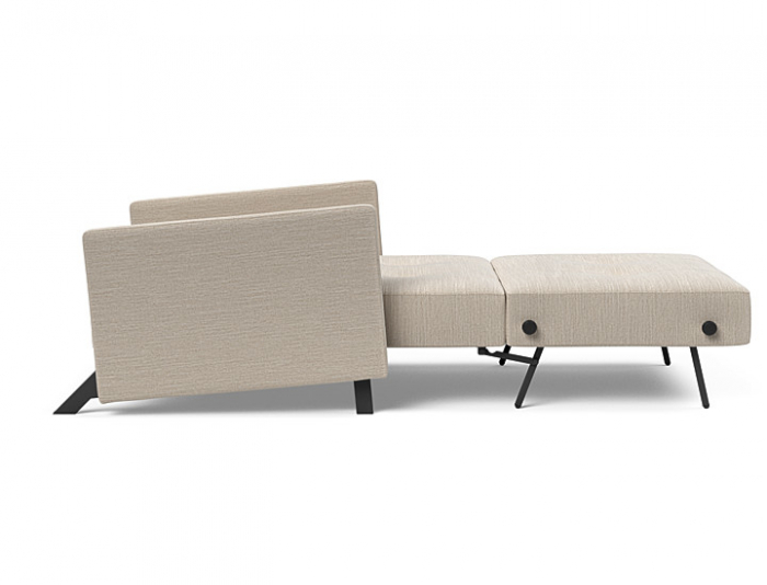 Fotoliu Extensibil Cubed cu Brate Tapitate si Picioare Metalice Negre Innovation Living [5]