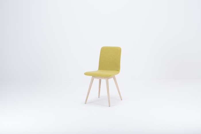 Ena chair with solid oak feet and seat+backrest upholstered with fabric Main Line Flex Gazzda [24]