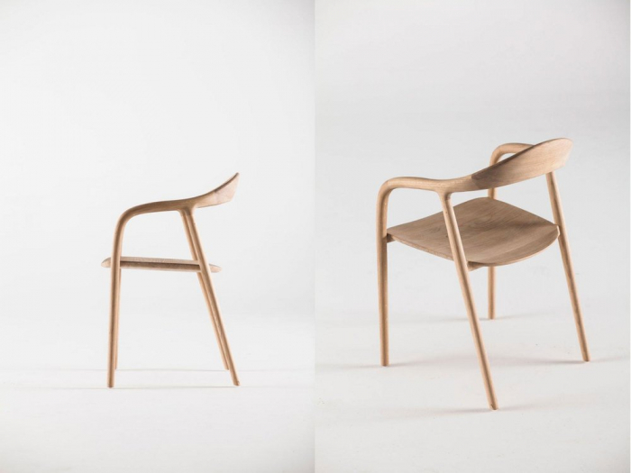 Neva Chair with armrests Oak Wooden Seat – Artisan [3]