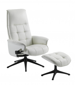 Fotoliu Flexlux Sense Square- piele Off White [2]