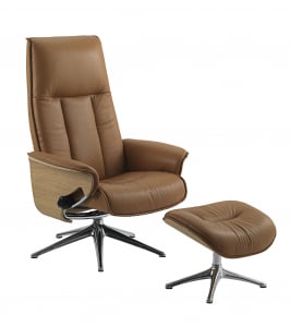 Fotolii Fixe - Fotoliu Flexlux Sense Tailored- piele Amber Brown