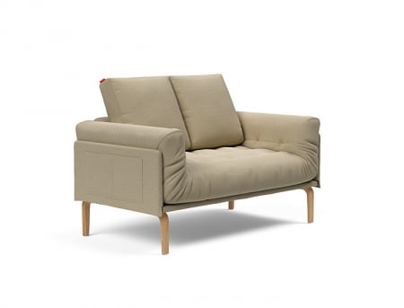 Canapele extensibile - Canapea extensibila Rollo Spring cu picioare Bow Stejar Lăcuit , Innovation Living Danemarca. Design